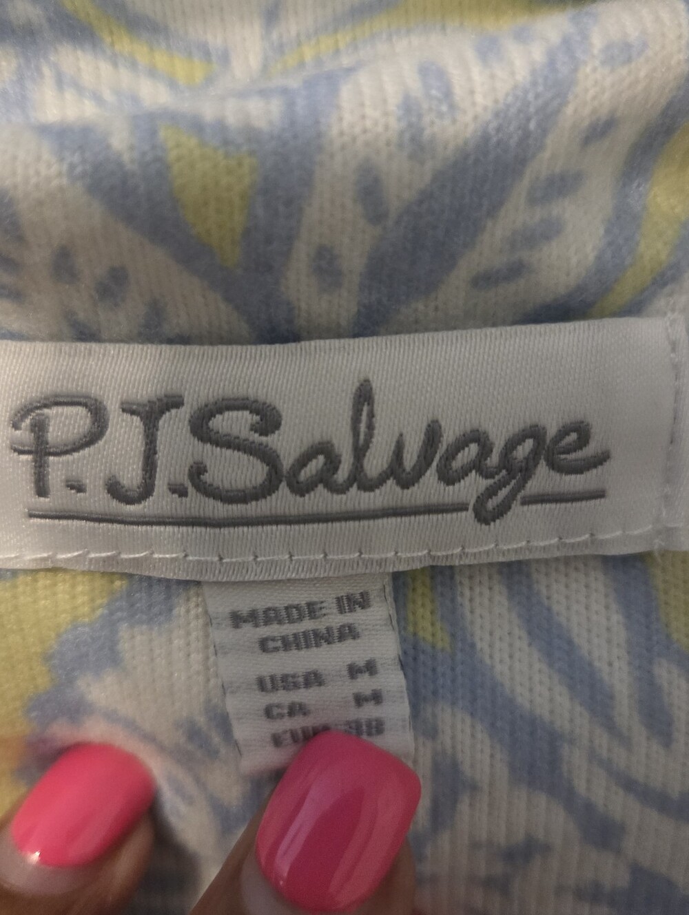 PJ Salvage Womens Electric Lime Beautiful Life Floral Print Pajama Set. Sz M NWT - Picture 8 of 10